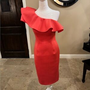Jovani One Shoulder Red Dress